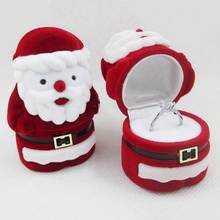 1pc Christmas Velvet Gift Box Santa Claus Jewelry Box Ring Box Snowman Ring Case Earrings Holder for Jewelry Display Organizer 2024 - buy cheap