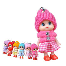 5 шт./лот 8 см милые детские Плюшевые Мини-куклы с красочной шляпой и юбкой для детей, детские праздничные подарочные игрушки, подвеска для рюкзака B1020 2024 - купить недорого