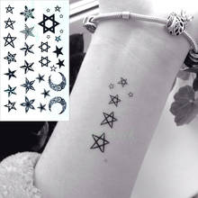 Водонепроницаемая Временная тату-наклейка маленькая звезда Луна палец наручные уши птица Татто наклейки флэш-тату поддельные татуировки для женщин 4 2024 - купить недорого