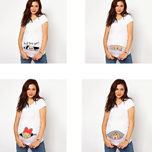 Это девочка беременности и родам размера плюс, футболки, летние топы для девочек, подходит для беременных; Футболка с коротким рукавом на каждый день; Одежда для беременных; Забавные костюмы 2024 - купить недорого