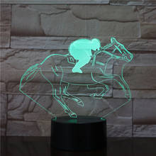 Horse Racing-Lámpara de mesa LED para niños, luz de Lava 3D creativa, 7 colores, noche de noche, USB, regalo para dormir Li 2024 - compra barato