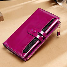 Women RFID Long Wallet High Quality Cowhide Phone Case  New Fashion Zipper Purse Zipper Coin Purse Casual  Female Cards Holder 2024 - купить недорого