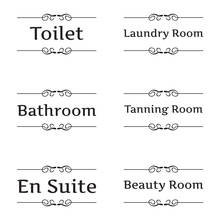 DIY Toilet Beauty Room Entrance Sign Wall Sticker Room Decoration Removable PVC Door Stickers Wall Decor Wall Art Wall Decals 2024 - buy cheap