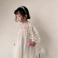 Korean Style Girls Lace Dress 2020 New Mesh Dresses Fashion Princess Girls Party Dress DT689 2024 - buy cheap