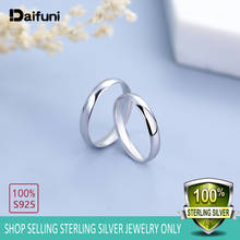 Anillos de plata de ley 925 auténtica para mujer, sortija de propuesta clásica Simple, moda para hombre y mujer, sortija Lisa para amantes, joyería 100% 2024 - compra barato