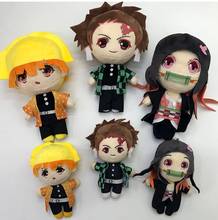 3pcs/lot 13cm Hot Anime Dolls Kamado Tanjirou Agatsuma Zenitsu Kamado Nezuko Plush Toys Stuffed Kawaii Toys for Kids Baby Gifts 2024 - buy cheap