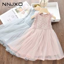 Hot Spring Summer Girls Dress Elegant Sleeveless Dresses for Girls Mesh Tutu Dress Princess Dress Baby Kids Clothing 3-8Y 2024 - buy cheap