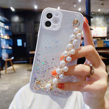 Luxury Bling Glitter Bracelet Silicone Phone Case For iPhone 13 12 11 Pro XS Max SE XR X 8 7 Plus Ultra-thin Cute Lanyard Cover 2024 - buy cheap