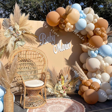 Blush Nude Gender Balloon Garland Arch kit DIY Doubled Reveal Decoration Cream Peach Coffee Blue Balloon Party Baby Shower Decor 2024 - buy cheap