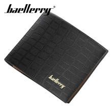 Baellerry-billetera corta de negocios para hombre, billetera masculina de cuero PU con Clip Porta tarjetas y compartimento para billetes 2024 - compra barato