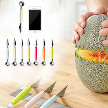 2 in 1 Melon Baller Spoon Stainless Steel Fruit Carving Knife For Salads Watermelon Kitchen Gadgets Accessories Slicer Tools 2024 - buy cheap