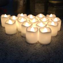 12/24Pcs Flameless LED Candles Creative Tea Light Lamp With Battery Lighting For Romantic Weeding Birthday Party Decorations 2024 - buy cheap