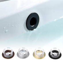 1Pcs Sink Hole Round Overflow Cover Copper Insert Chrome Basin Sink overflow Cover Bathroom Basin Faucet Insert Chrome Ring 2024 - купить недорого