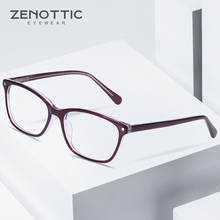ZENOTTIC Acetate Square Glasses Frame For Men Clear Lens Ladies Brand Designer Spectacles Myopia Optical Reading Eyewear BT3031 2024 - buy cheap