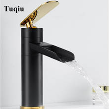 Basin Faucets Waterfall Bathroom Faucet Single handle Basin Mixer Tap Bath Black gold white Faucet Brass Sink Water Crane 2024 - buy cheap