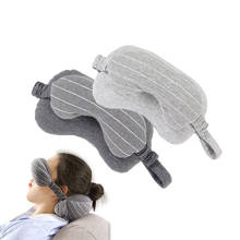 Multifuncional 2 in1travel pescoço travesseiro com máscara de olho sombreamento viagem travesseiro cabeça apoio com um punho portátil e comportable 2024 - compre barato