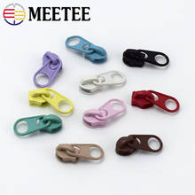 Meetee-tirador de cremallera de Metal 3 #, accesorio de costura a medida para cierre de cremallera de nailon, DIY, bolsas, BILLETERA, monedero, cubierta, ropa, 100 Uds. 2024 - compra barato