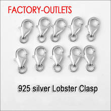 925 Sterling Silver Fast shipping 10pcs Lobster Clasp With Opening Jump Ring Charms  Findings Big Promotion 2024 - buy cheap