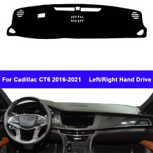 Auto painel do carro capa dashmat tapete capa para cadillac ct6 2016 2017 2018 2019 2020 2021 console central protetor sun-sombra 2024 - compre barato