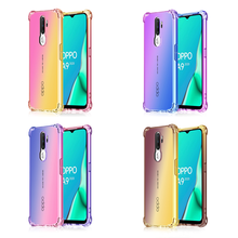 Gradiente, funda de teléfono de doble Color para OPPO A3S, A5, 2020, A5S, A7, A7X, A9, A11, A39, A57, A59, A73, A79, A83, cubierta protectora transparente 2024 - compra barato