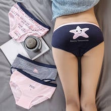 3pcs/lot Women Cotton  underwear Sexy  female comfortable Briefs  Cute Soft Panties Cute  Underwear  for women girls 2024 - buy cheap