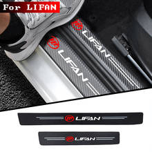 4pcs car Sticker door carbon leather Fiber Sill Plate for lifan solano x60 x50 650 Emblem Stickers Accessories 2024 - buy cheap