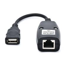 Nuevo dispositivo adaptador de Cable de extensión, 2 piezas USB macho hembra a CAT5 CAT6 RJ45 Lan 2024 - compra barato