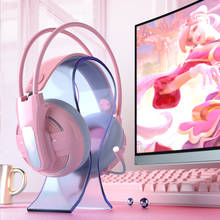 New X2 Girl Pink Wired Headset Computer Headphones Built-in 7.1 Independent Channel Game Music HiFi Noise Cancelling Headphones 2024 - buy cheap