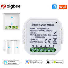 Tuya Smart Life Zigbee Curtain Switch Module for Roller Shutter Blind Motor Smart Home Google Home Amazon Alexa Voice Control 2024 - buy cheap