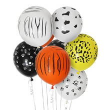 Balões de látex com tema da selva, balões estampados para decoração de festa de aniversário com animais tigre e pata de cachorro, 100 2024 - compre barato