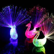 Glow In The Dark Kids Toy 1PCS Luminous Peacock Decoration Open Light Toys Flash LED Lights Stars Shine In The Dark Kids Toys E 2024 - купить недорого