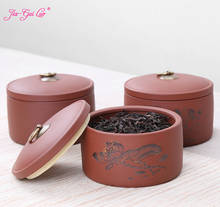 JIA-GUI LUO Purple Clay Tea box sealed box tea set Portable travel tea coffee beans dried fruit seed storage box D059 2024 - buy cheap