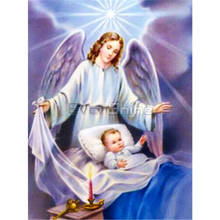 Angel Religion DIY Embroidery Cross Stitch 11CT Kits Craft Needlework Set Cotton Thread Printed Canvas Home Decoration     Room 2024 - buy cheap