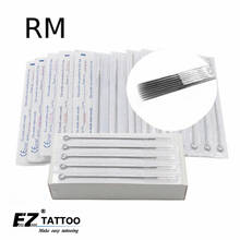 Agulhas de tatuagem descartáveis esterilizadas, agulha redonda de aço inoxidável para tatuagem, varredura, vários tamanhos 5/7/9/11/13/15/17 rm 2024 - compre barato