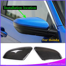 Tapa de espejo retrovisor de coche, carcasa protectora de fibra de carbono Real para Honda, décima generación, Civic, piezas de repuesto, accesorio Exterior 2024 - compra barato