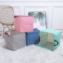 Cube Storage box Canvas Fabric Storage Basket Toy Organizer with Handles Gift Basket for Home Office Clothes Toy Shelf Basket 2024 - buy cheap