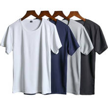 Camiseta esportiva respirável e à prova d'água, camiseta masculina de secagem rápida, camisa slim para musculação 2024 - compre barato