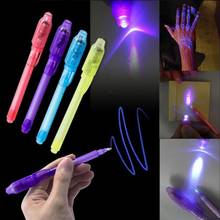 2 In 1 UV Invisible Light Pen Funny Marker Pen School Supply Creative Magic Kids Students Gift Led Lamp Coloful Stationery 2024 - buy cheap