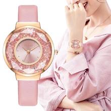 2019 Hot Watches Women Analog Luxury Glass Gemstone  Ladies Casual Clock Dress Quartz Wristwatch Leather Strap Zegarki Damskie@5 2024 - buy cheap