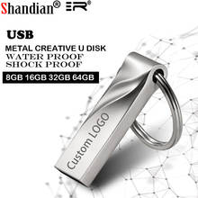 SHANDIAN USB Flash Drives 16gb mini usb flash metalen pen sleutel schijf logo pendrive stick flash geheugenkaart 128GB 64GB 4GB 2024 - buy cheap