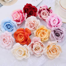 Cabezas de flores artificiales, rosas de seda falsas, accesorios de decoración para el hogar y bodas, de alta calidad, 10 Uds. 2024 - compra barato