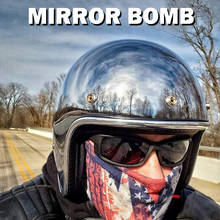 Mirror Silver Motorcycle Helmet Chrome Casco Capacete Motorcycle Riding Helmet 3/4 Open Face Vintage Motocross Racing Helmets 2024 - buy cheap