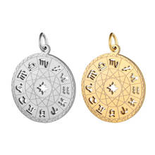 Fnixtar-dijes del zodiaco para mujer, colgantes de Metal de 19,5x26mm, accesorios para hacer joyas, 5 unids/lote 2024 - compra barato