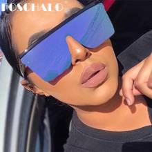 2020 Oversized Sunglasses Women Big Frame Square Flat Top Rivet Gradient Lens Sun Glasses Female Men Vintage Mirror Shades UV400 2024 - buy cheap