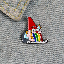 Broche esmaltado con dibujo de enano del arco iris para niños, insignia de personajes de dibujos animados divertidos, Chaquetas vaqueras, mochila, Pin de solapa, joyería 2024 - compra barato