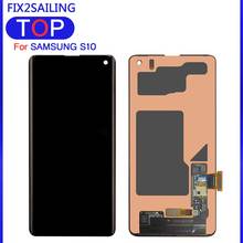 Novo original s10 lcd para samsung galaxy s10 g973f g973 s10 plus g975 g975f tela de toque digitador assembléia s10 lcd 2024 - compre barato