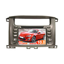 Автомобильный DVD-плеер Android 100 с GPS-навигацией для TOYOTA Land Cruiser 2003 LC100 2008-, мультимедийный плеер, радио, головное устройство PX6 2024 - купить недорого