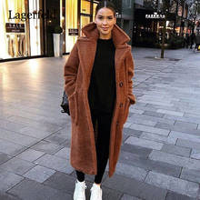 Faux Fur Coat Plus Size Women Winter Fluffy 2019 Plush Coat Solid Long Sleeve Lapel Coat Warm Soft Outwear Manteau Faux Fourrure 2024 - buy cheap