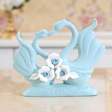 Swan Ceramic Ornaments Decorations Living Room Coffee Table Desktop TV Cabinet Wine Cabinet Decoration Holiday Gifts 2024 - buy cheap