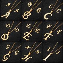 Stainless Steel Jewelry 26 Letters Initial Necklace for Women Alphabet Pendants Necklaces Earings Friends Family Gifts 2021 2024 - buy cheap